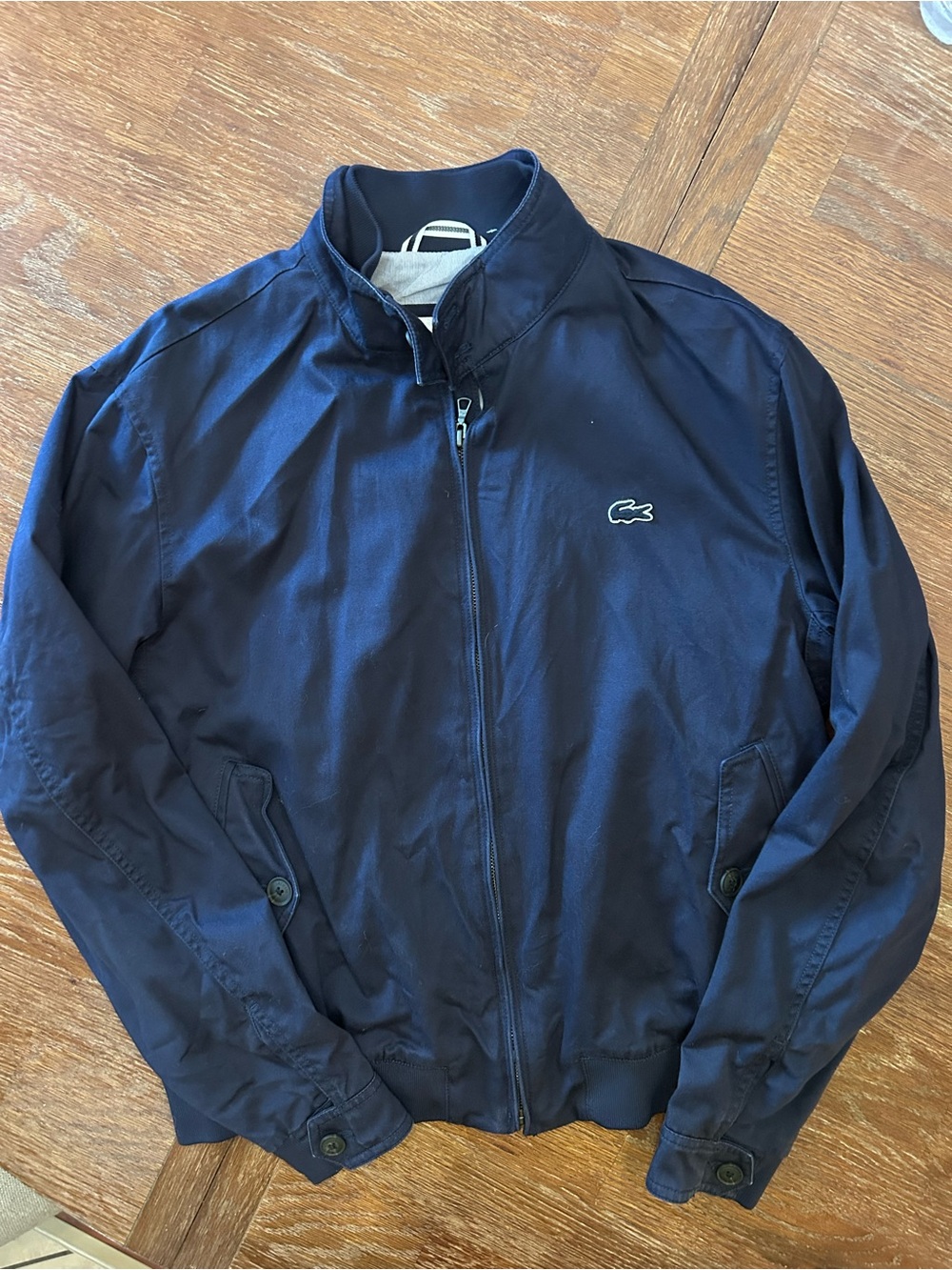 Lacoste Men's Harrington Jacket Navy Blue Size M US/50 FR